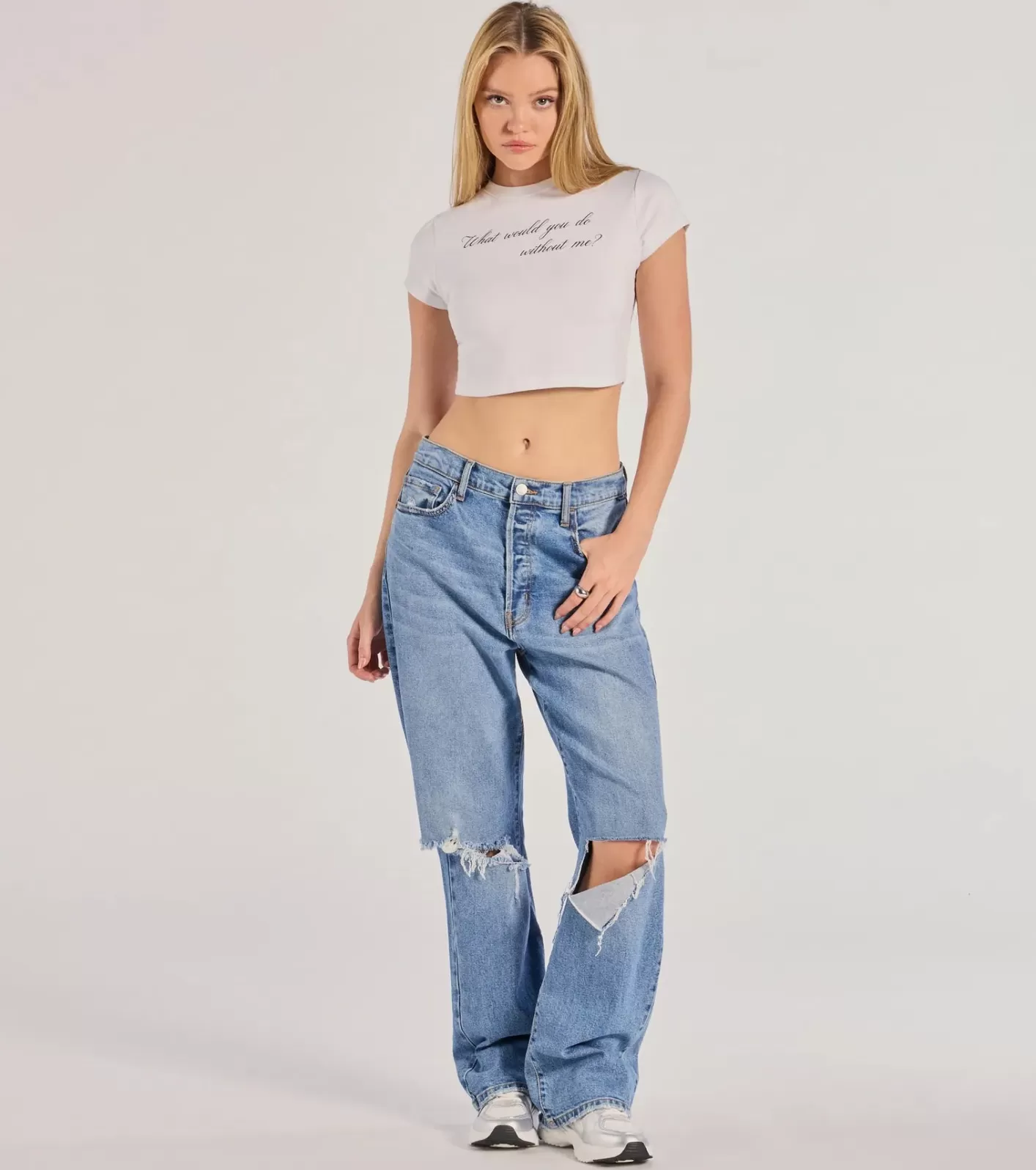 Windsor What Would You Do Without Me Graphic Tee WHITE Best